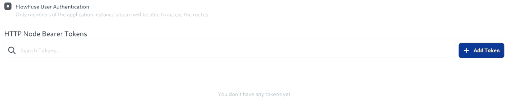 Screenshot Instance Setting Bearer Token